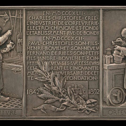 Fiftieth Anniversary of the Christofle Company, 1842-1892 [reverse]