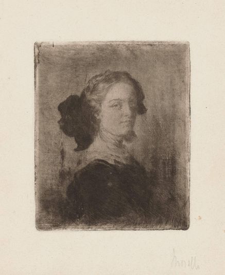 A Young Woman with a Bow in Her Hair
