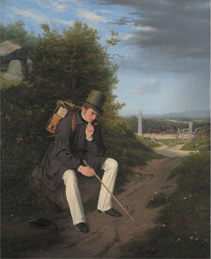 An Artist Resting by the Roadside