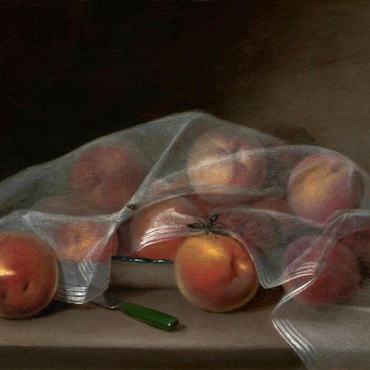 Peaches Covered by a Handkerchief