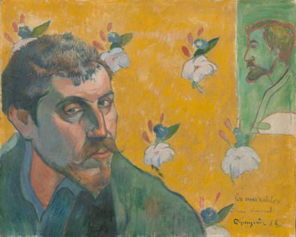 Paul Gauguin - Self-Portrait with Portrait of Émile Bernard (Les misérables) Smartify Editions