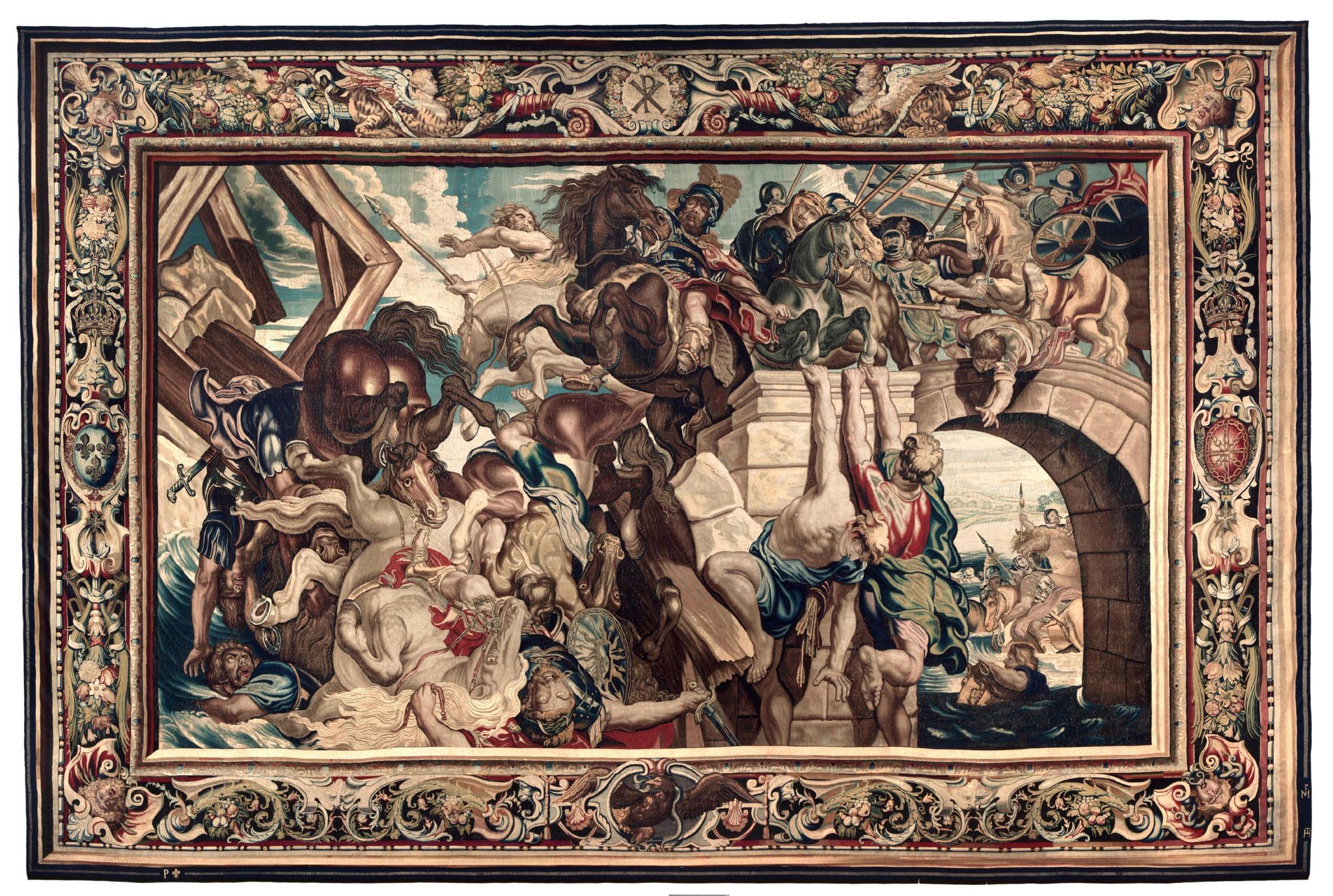 Tapestry showing the Triumph of Constantine over Maxentius at the Battle of the Milvian Bridge