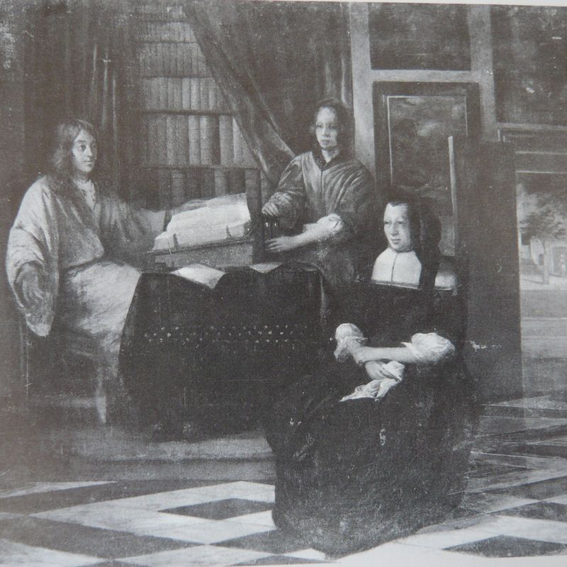 A Man with a Book and Two Women
