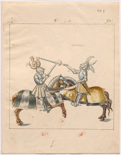 Freydal, The Book of Jousts and Tournament of Emperor Maximilian I: Combats on Horseback (Jousts)(Volume II): Plate 92