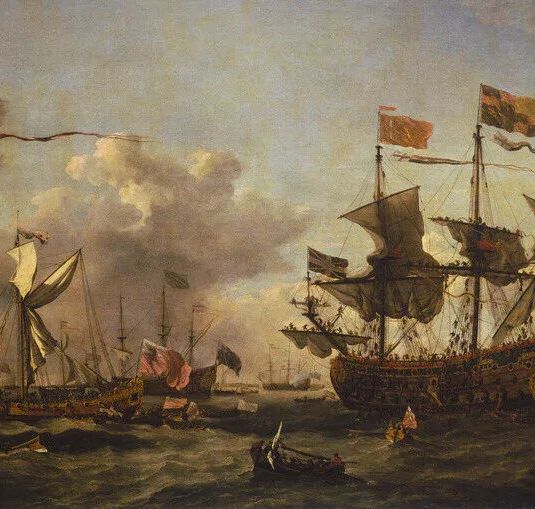A Royal Visit to the Fleet in the Thames Estuary, 1672 (Custom Print) Royal Museums Greenwich