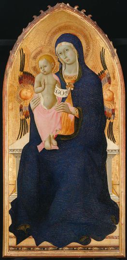 Madonna and Child Enthroned with Two Cherubim