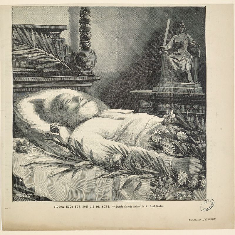 Victor Hugo sur son lit de mort.