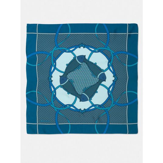 Scarf with pattern from Iznik-Blue plate Benaki Museum