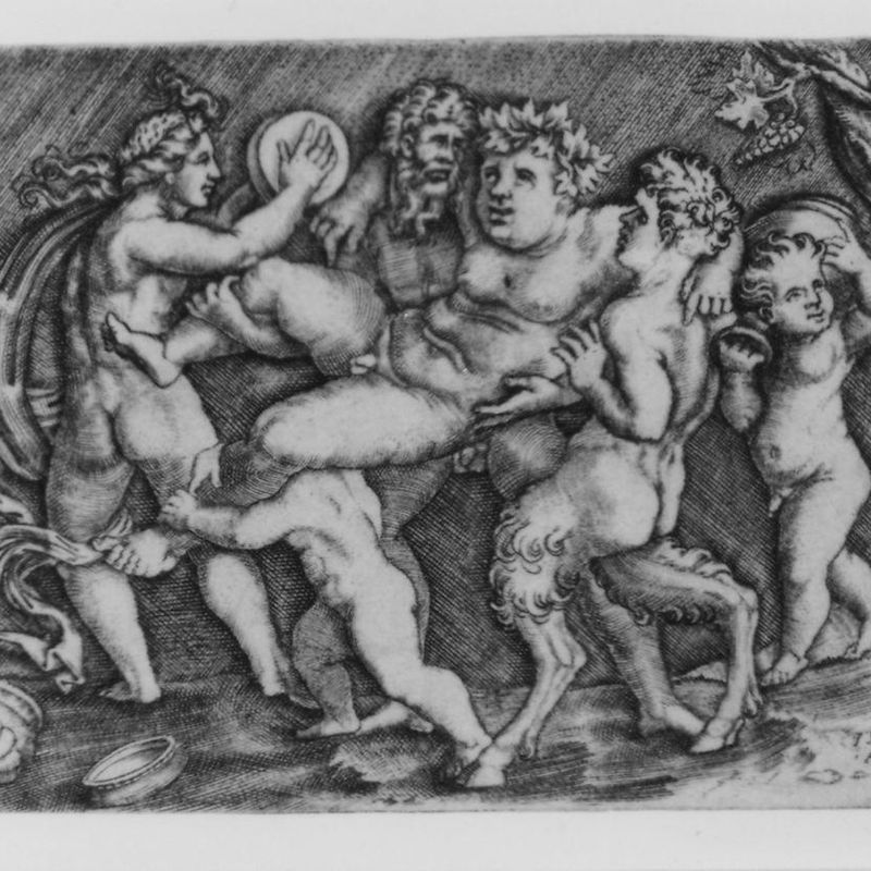 Bacchus Carried by Two Satyrs