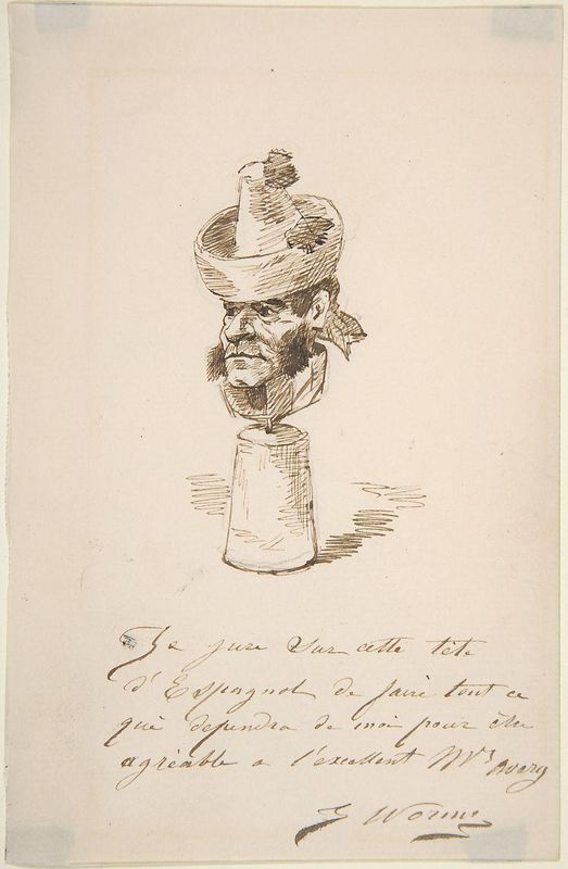 Caricatured Head of a Spaniard