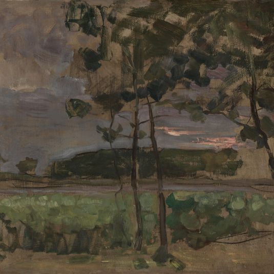 Field with Young Trees in the Foreground