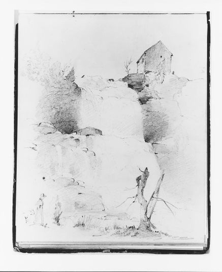 Landscape with Waterfall and Figures (from Sketchbook)