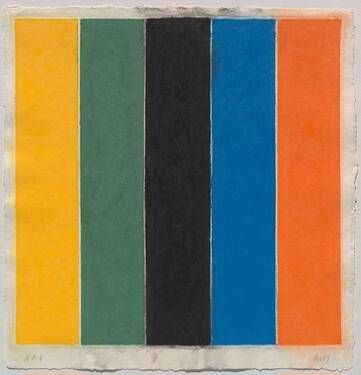 Colored Paper Image XIII (Yellow/Green/Black/Blue/Orange)