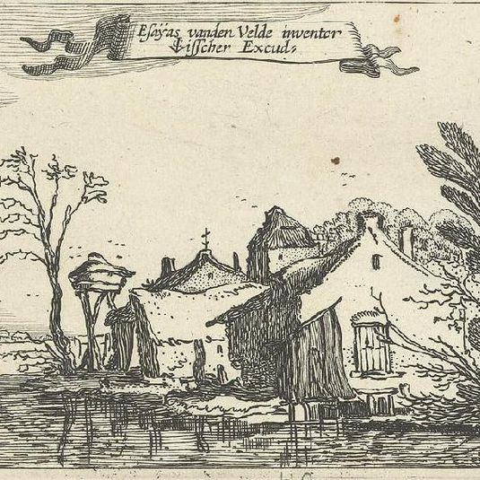 Farmhouse with dovecote on a river