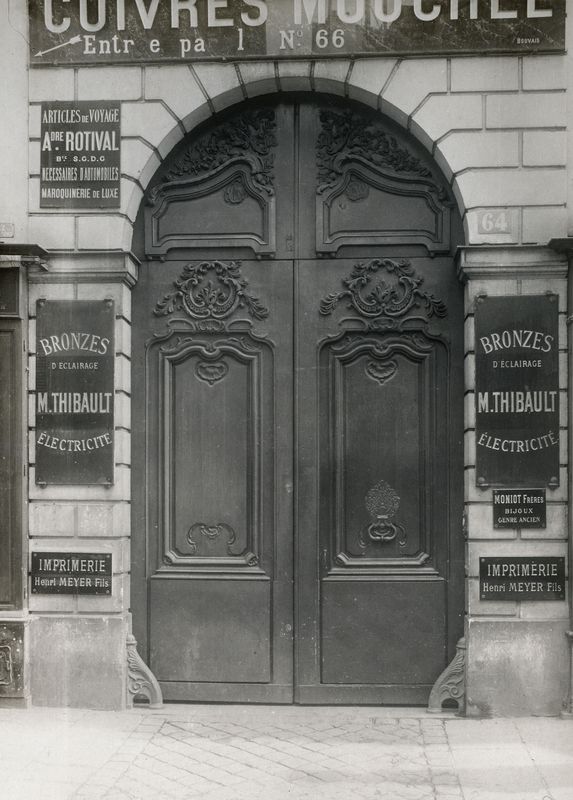 Hôtel Méliand, 64 rue de Turenne, entrée, 3ème arrondissement, Paris.