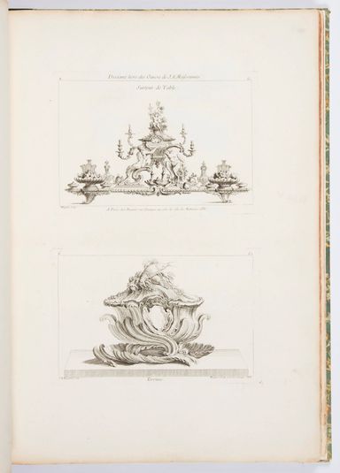Design for Tureen, from Dixieme Livre des Oeuvre de Juste-Aurele Meissonier, plate 62 in Oeuvre de Juste-Aurele Meissonnier
