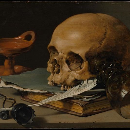 Still Life with a Skull and a Writing Quill