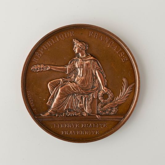 Médaille attribuée à Charles François Fournier lors de l'exposition collective ouvrière internationale, 1878