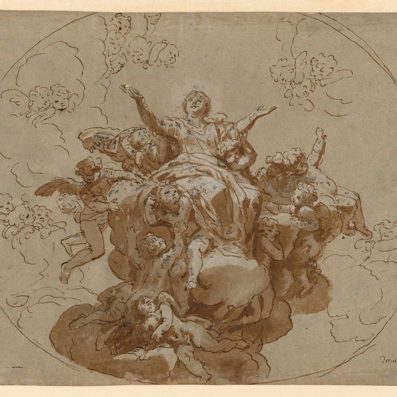 Design for a Ceiling with the Ascension of the Virgin