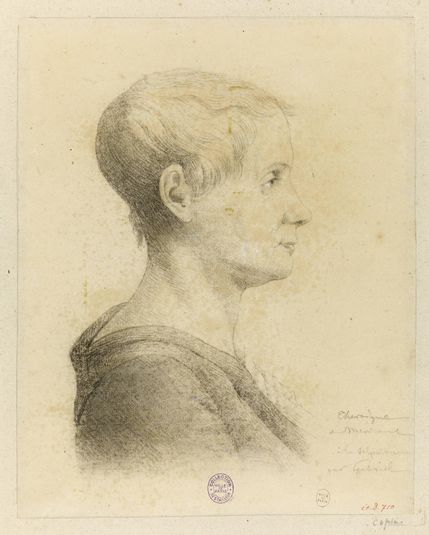 Portrait de Théroigne de Méricourt, Anne-Joseph Therwagne dite, (1762-1817) à la Salpetrière
