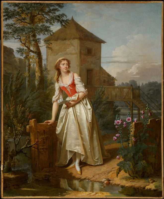 Young Woman in an English Garden