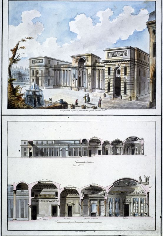 Vue perspective du palais du prince de Sallm par Mr. Rousseau archi. [...]. / P.l. 10.