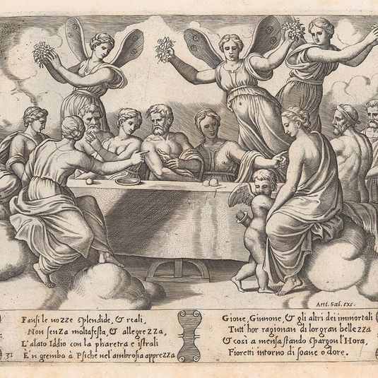 Plate 31: Gods celebrating the wedding of Cupid and Psyche, from the Story of Cupid and Psyche as told by Apuleius
