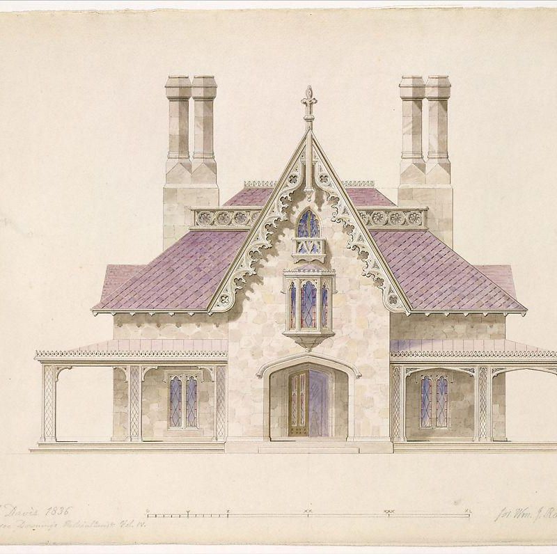 House for William J. Rotch, New Bedford, Massachusetts (front elevation)