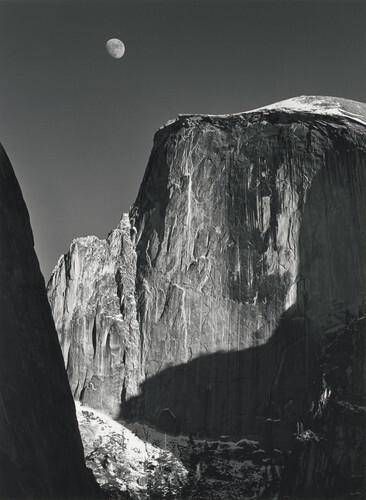 Moon and Half Dome, Yosemite Valley, California