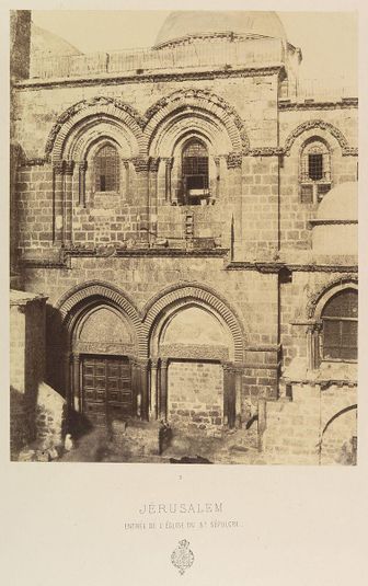 Jérusalem. Entrée de l'Église du St. Sépulcre