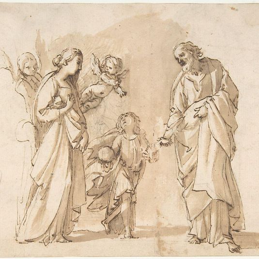 Return of the Holy Family from Egypt (recto); Studies for the Return from Egypt (verso)